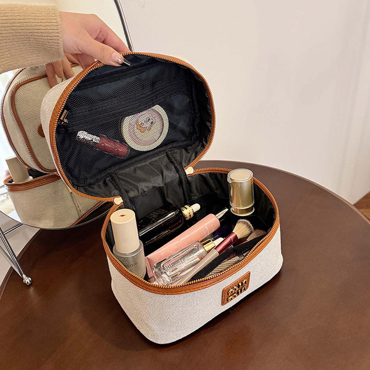 Luxury Skincare China - Nueva bolsa organizadora de lona minimalista